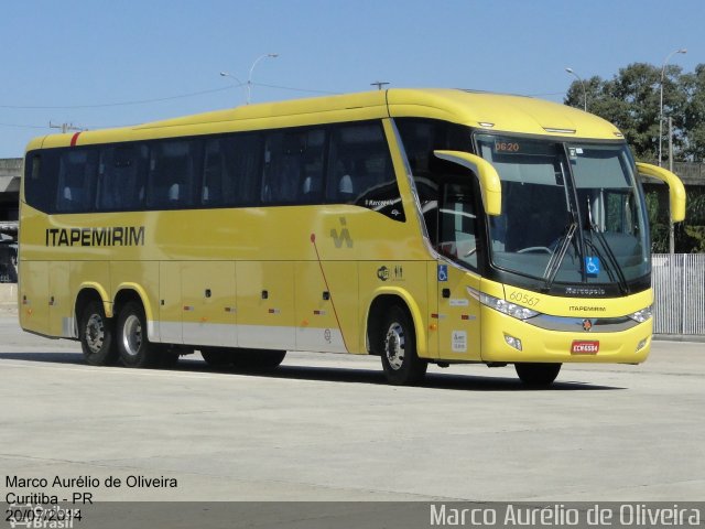 Viação Itapemirim 60567 na cidade de Curitiba, Paraná, Brasil, por Marco Aurélio de Oliveira. Número da foto: #2897279.
