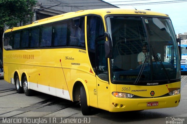 Viação Itapemirim 5063 na cidade de Rio de Janeiro, Rio de Janeiro, Brasil, por Márcio Douglas Ribeiro Venino. ID da foto: 2898968.