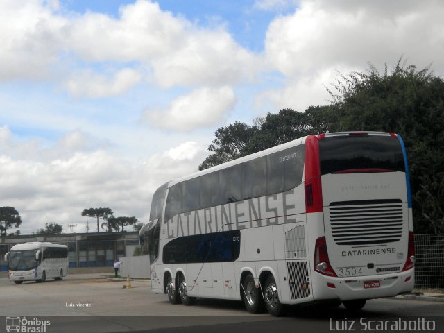 Auto Viação Catarinense 3504 na cidade de Curitiba, Paraná, Brasil, por Luiz Scarabotto . ID da foto: 2951912.