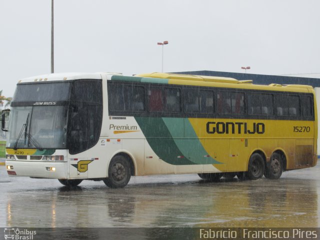 Empresa Gontijo de Transportes 15270 na cidade de Goiânia, Goiás, Brasil, por Fabrício  Francisco Pires. ID da foto: 2970051.