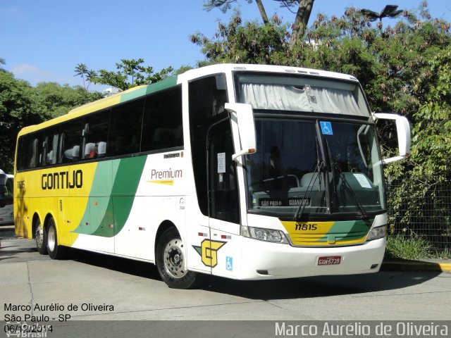 Empresa Gontijo de Transportes 11815 na cidade de São Paulo, São Paulo, Brasil, por Marco Aurélio de Oliveira. ID da foto: 2971907.