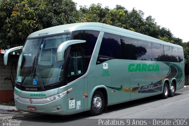 Viação Garcia 7816 na cidade de São Paulo, São Paulo, Brasil, por Cristiano Soares da Silva. ID da foto: 2971418.