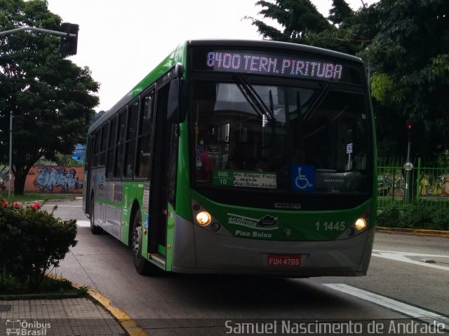 Viação Santa Brígida 1 1445 na cidade de São Paulo, São Paulo, Brasil, por Samuel Nascimento de Andrade. Número da foto: #2971875.