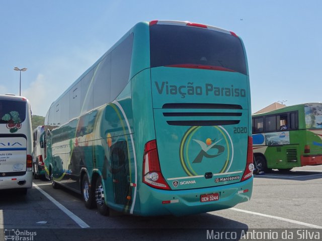 Viação Paraíso 2020 na cidade de Aparecida, São Paulo, Brasil, por Marco Antonio da Silva. Número da foto: #2971656.