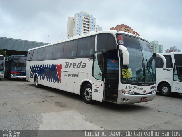 Breda Transportes e Serviços 3180 na cidade de São Bernardo do Campo, São Paulo, Brasil, por Luciano David de Carvalho Santos. ID da foto: 2974527.