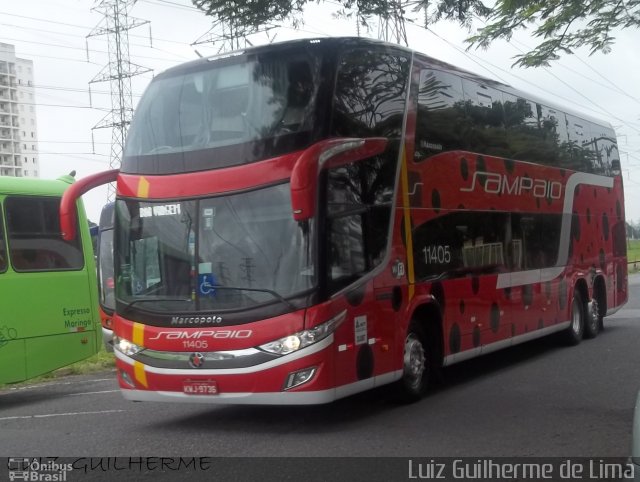 Viação Sampaio 11405 na cidade de São José dos Campos, São Paulo, Brasil, por Luiz Guilherme de Lima. Número da foto: #2973927.