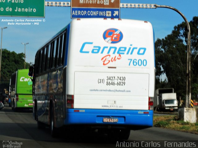 Carneiro Bus 7600 na cidade de Belo Horizonte, Minas Gerais, Brasil, por Antonio Carlos Fernandes. Número da foto: #2973651.