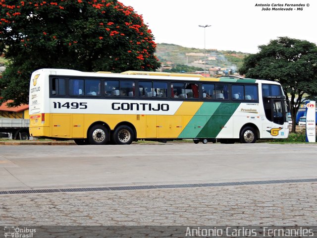 Empresa Gontijo de Transportes 11495 na cidade de João Monlevade, Minas Gerais, Brasil, por Antonio Carlos Fernandes. ID da foto: 2973683.