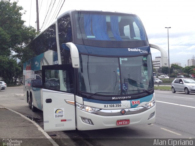 Auto Viação 1001 RJ 108.326 na cidade de São Paulo, São Paulo, Brasil, por Alan Cipriano. ID da foto: 2973536.