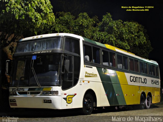 Empresa Gontijo de Transportes 15425 na cidade de João Monlevade, Minas Gerais, Brasil, por Mairo de Magalhães. ID da foto: 2973090.