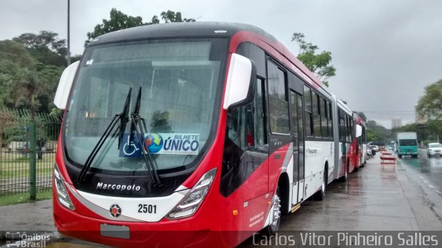 Empresa de Ônibus Vila Galvão 2501 na cidade de Guarulhos, São Paulo, Brasil, por Carlos Vitor Pinheiro Salles. ID da foto: 2974930.