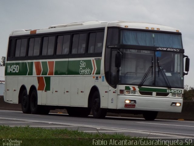 Cia. São Geraldo de Viação 11450 na cidade de Guaratinguetá, São Paulo, Brasil, por Fabio Alcantara. Número da foto: #2978562.