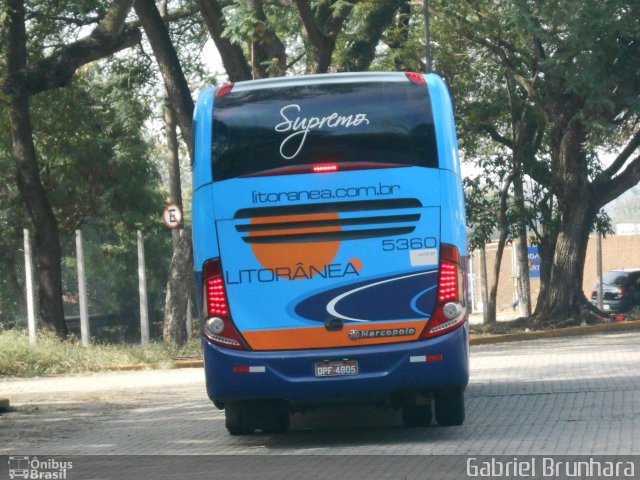 Litorânea Transportes Coletivos 5360 na cidade de São Paulo, São Paulo, Brasil, por Gabriel Brunhara. Número da foto: #2977358.