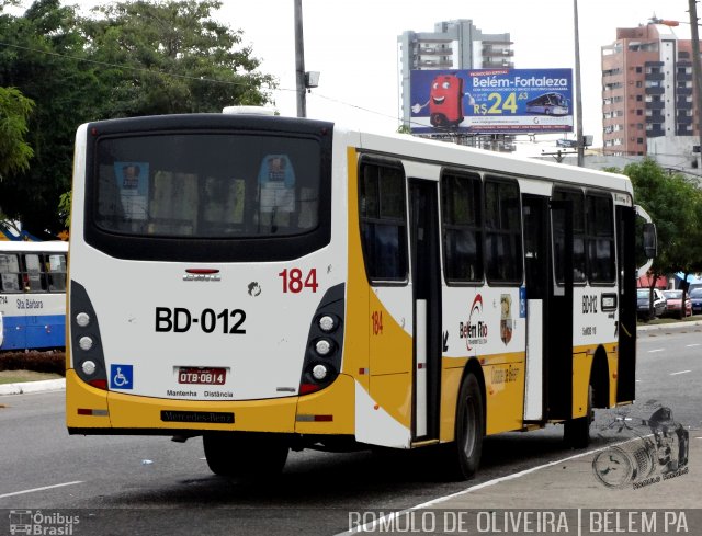 Belém Rio Transportes BD-012 na cidade de Belém, Pará, Brasil, por Romulo de Oliveira Clementino. Número da foto: #2977799.