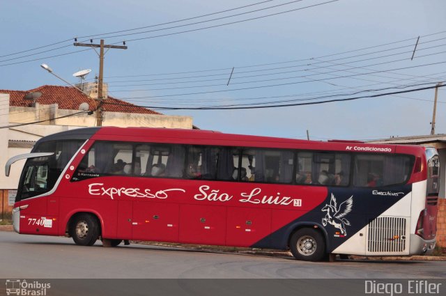 Expresso São Luiz 7740 na cidade de Primavera do Leste, Mato Grosso, Brasil, por Diego Eifler. ID da foto: 2977194.