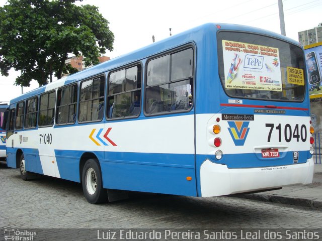 Viação Verdun 71040 na cidade de Rio de Janeiro, Rio de Janeiro, Brasil, por Luiz Eduardo Pereira Santos Leal dos Santos. ID da foto: 2978286.