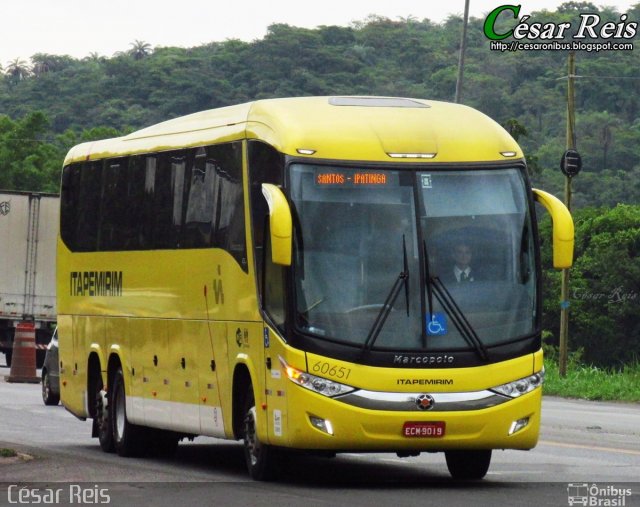 Viação Itapemirim 60651 na cidade de Sabará, Minas Gerais, Brasil, por César Ônibus. Número da foto: #2981014.