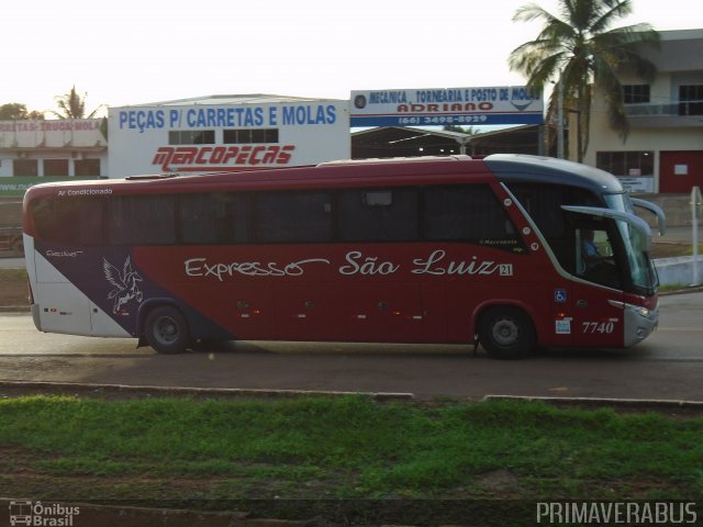 Expresso São Luiz 7740 na cidade de Primavera do Leste, Mato Grosso, Brasil, por Alexandre Rodrigo. ID da foto: 2980855.