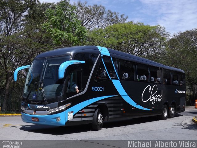 Empresa de Ônibus Nossa Senhora da Penha 52001 na cidade de São Paulo, São Paulo, Brasil, por Michael  Alberto Vieira. ID da foto: 2980568.