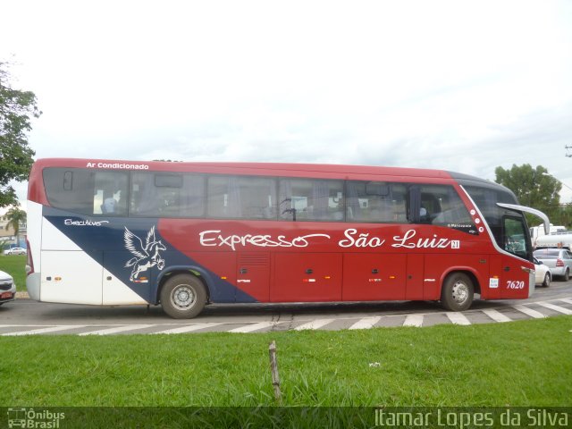 Expresso São Luiz 7620 na cidade de Goiânia, Goiás, Brasil, por Itamar Lopes da Silva. ID da foto: 2979052.