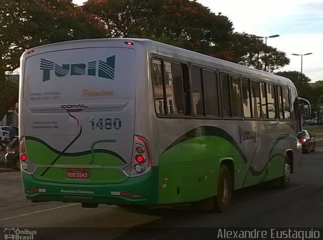 Turin Transportes 1480 na cidade de Ouro Branco, Minas Gerais, Brasil, por Alexandre Eustáquio. ID da foto: 2979097.