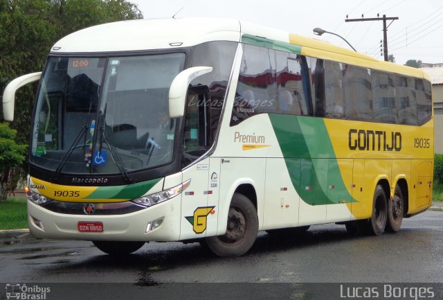 Empresa Gontijo de Transportes 19035 na cidade de Araxá, Minas Gerais, Brasil, por Lucas Borges . Número da foto: #2979401.