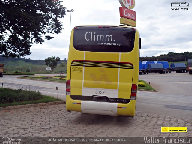 Viação Itapemirim 8823 na cidade de João Monlevade, Minas Gerais, Brasil, por Valter Francisco. Número da foto: #2982579.