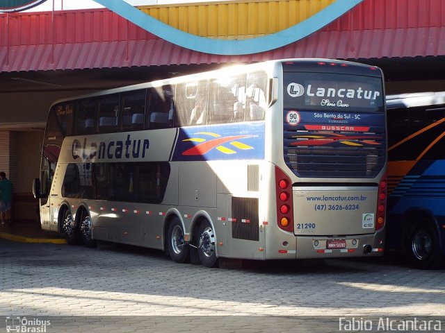 Lancatur Transporte e Turismo 21290 na cidade de Guaratinguetá, São Paulo, Brasil, por Fabio Alcantara. Número da foto: #2983379.