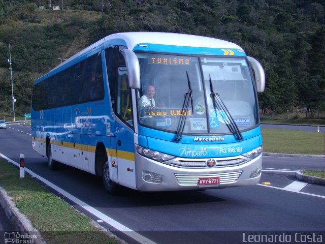 Viação Nossa Senhora do Amparo RJ 186.161 na cidade de Teresópolis, Rio de Janeiro, Brasil, por Leonardo Costa. ID da foto: 2982457.