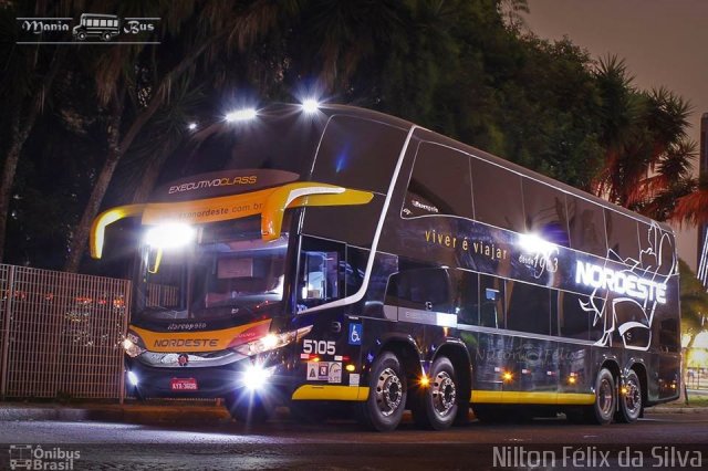 Expresso Nordeste 5105 na cidade de Curitiba, Paraná, Brasil, por Nilton Félix da Silva. ID da foto: 2981940.