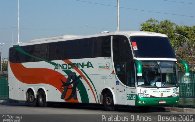 Empresa de Transportes Andorinha 5693 na cidade de São Paulo, São Paulo, Brasil, por Cristiano Soares da Silva. ID da foto: 2984672.