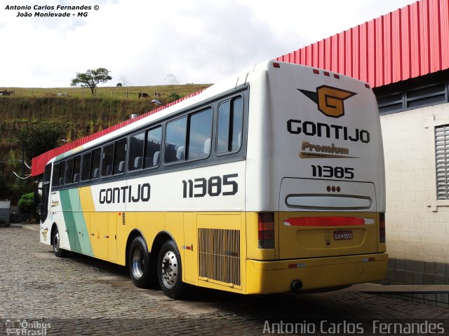 Empresa Gontijo de Transportes 11385 na cidade de João Monlevade, Minas Gerais, Brasil, por Antonio Carlos Fernandes. ID da foto: 2984558.