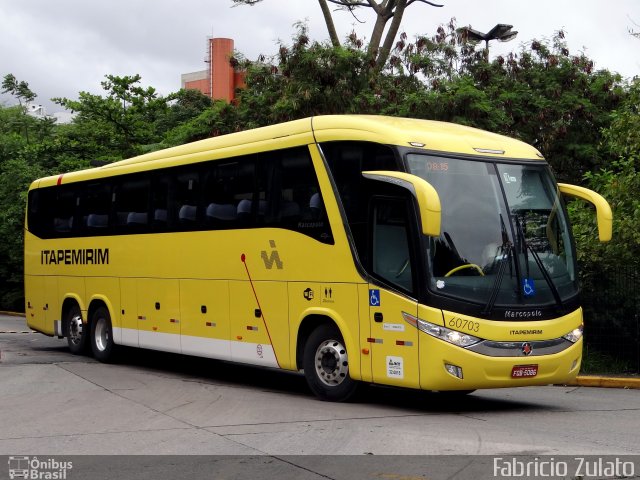 Viação Itapemirim 60703 na cidade de São Paulo, São Paulo, Brasil, por Fabricio Zulato. ID da foto: 2988193.