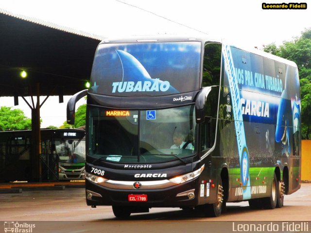 Viação Garcia 7008 na cidade de Maringá, Paraná, Brasil, por Leonardo Fidelli. Número da foto: #2990497.