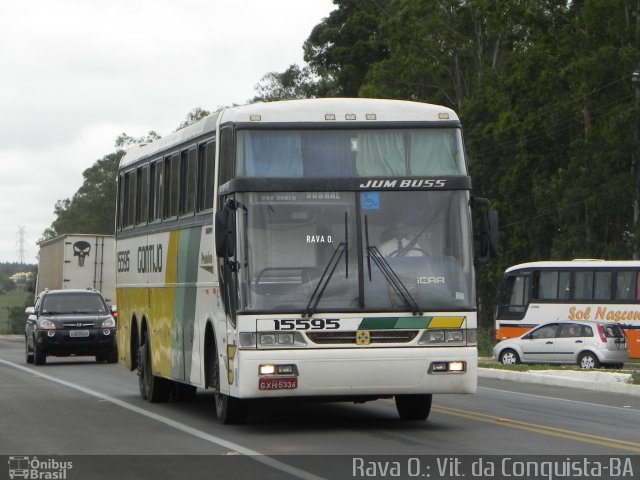 Empresa Gontijo de Transportes 15595 na cidade de Vitória da Conquista, Bahia, Brasil, por Rava Ogawa. ID da foto: 2989472.