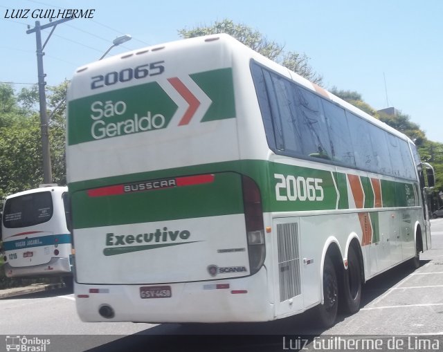 Cia. São Geraldo de Viação 20065 na cidade de São José dos Campos, São Paulo, Brasil, por Luiz Guilherme de Lima. ID da foto: 2990818.