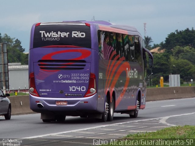Twister Rio Transporte e Turismo 1040 na cidade de Lorena, São Paulo, Brasil, por Fabio Alcantara. Número da foto: #2989265.