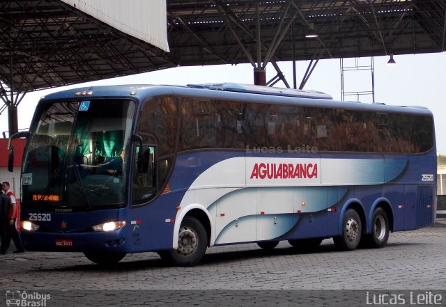 Viação Águia Branca 25520 na cidade de Vitória, Espírito Santo, Brasil, por Lucas Leite. ID da foto: 2990715.