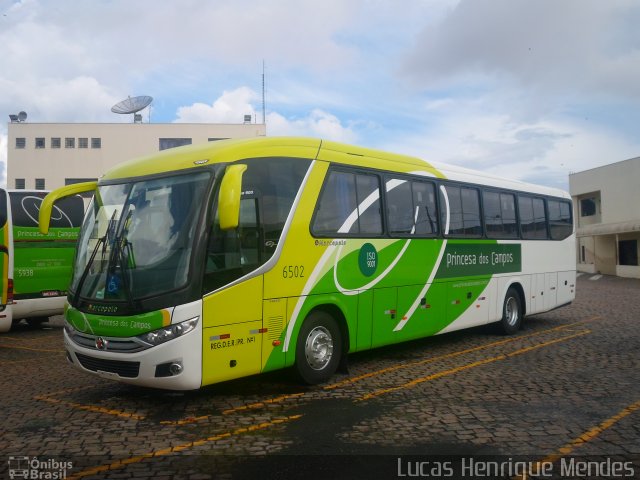 Expresso Princesa dos Campos 6502 na cidade de Ponta Grossa, Paraná, Brasil, por Lucas Henrique Mendes. ID da foto: 2988868.