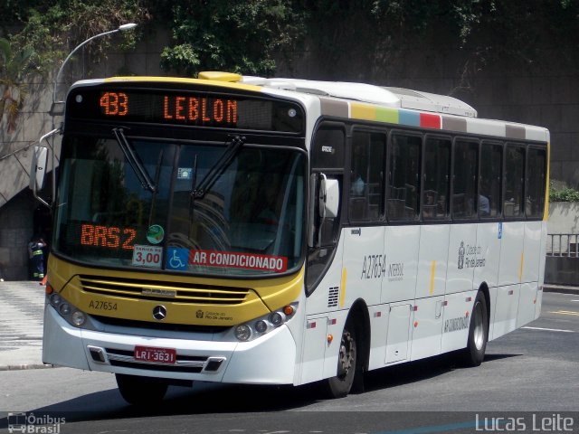 Transportes Vila Isabel A27654 na cidade de Rio de Janeiro, Rio de Janeiro, Brasil, por Lucas Leite. Número da foto: #2990656.