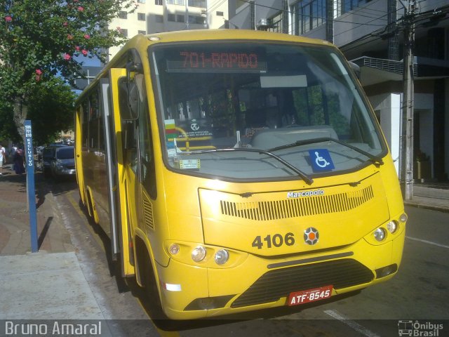 TCGL - Transportes Coletivos Grande Londrina 4106 na cidade de Londrina, Paraná, Brasil, por Bruno Amaral. Número da foto: #2991041.