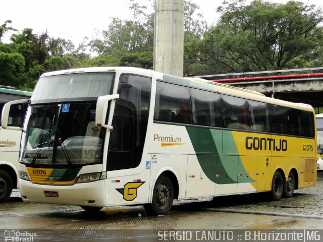 Empresa Gontijo de Transportes 12075 na cidade de Belo Horizonte, Minas Gerais, Brasil, por Sérgio Augusto Braga Canuto. ID da foto: 2992971.