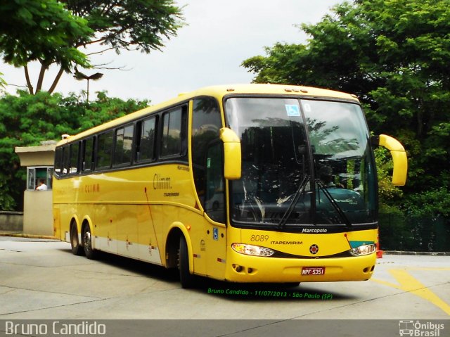 Viação Itapemirim 8089 na cidade de São Paulo, São Paulo, Brasil, por Bruno Candido . ID da foto: 2991719.