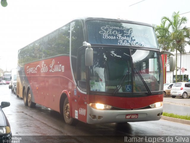 Expresso São Luiz 6800 na cidade de Goiânia, Goiás, Brasil, por Itamar Lopes da Silva. ID da foto: 2991194.