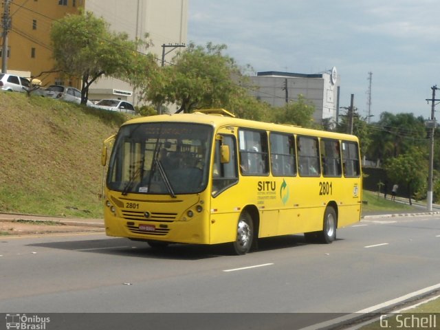 Viação Jundiaiense 2801 na cidade de Jundiaí, São Paulo, Brasil, por Gabriel Giacomin de Lima. ID da foto: 2953698.