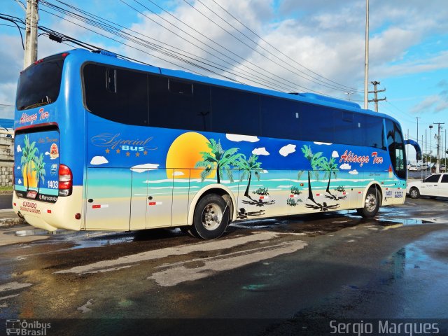 Aliança Tur Transporte de Passageiros e Turismo 1403 na cidade de Aracaju, Sergipe, Brasil, por Sergio Marques . Número da foto: #2953743.