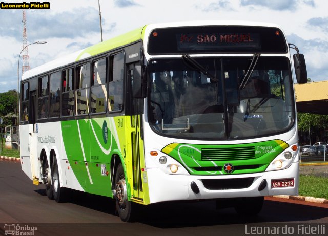 Expresso Princesa dos Campos 6061 na cidade de Foz do Iguaçu, Paraná, Brasil, por Leonardo Fidelli. Número da foto: #2951987.
