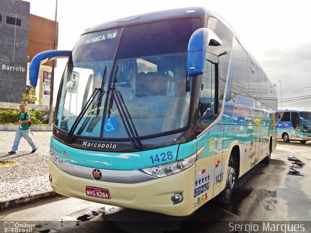 Aliança Tur Transporte de Passageiros e Turismo 1428 na cidade de Aracaju, Sergipe, Brasil, por Sergio Marques . Número da foto: #2953651.