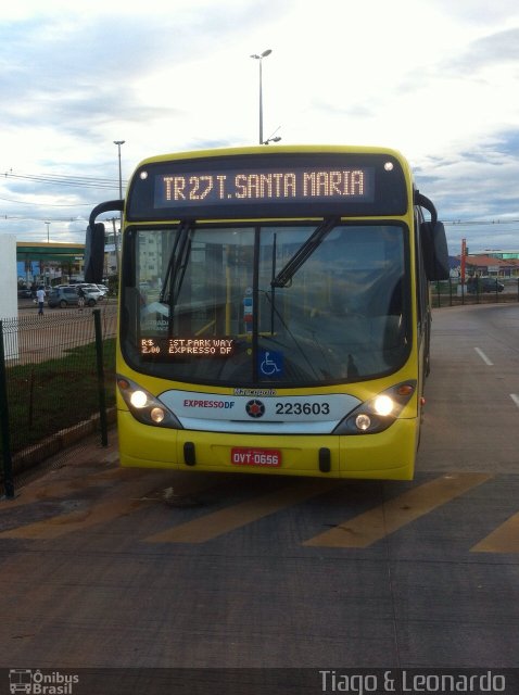 Viação Pioneira 223603 na cidade de Santa Maria, Distrito Federal, Brasil, por Tiago Gonçalves. Número da foto: #2952389.