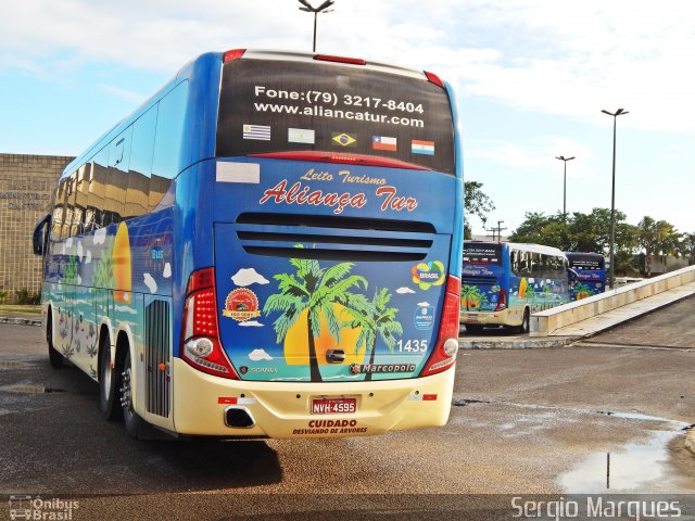 Aliança Tur Transporte de Passageiros e Turismo 1435 na cidade de Aracaju, Sergipe, Brasil, por Sergio Marques . ID da foto: 2953166.